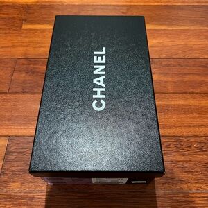 Chanel Black Camellia Espadrilles SHOE BOX ONLY